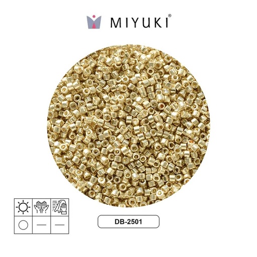 [12869] Miyuki delica 11/0 DB2501 duracoat galvanized pea gold x 50g