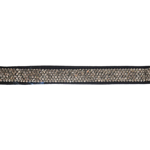 [23273] Trimming negro 1.3cm cristal gold shadow x m