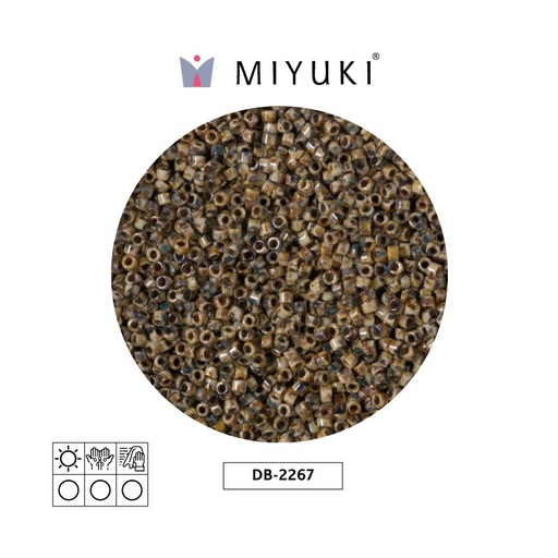 [30394] Miyuki delica 11/0 DB2267 opaq café picasso x 50g