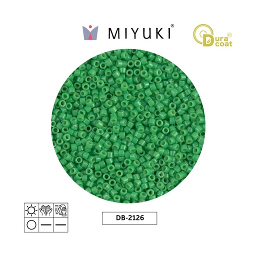 [17318] Miyuki delica 11/0 DB2126 opaco fiji verde x 50g