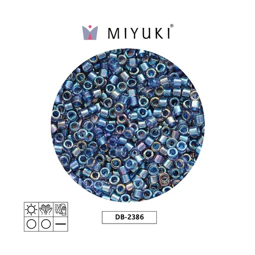 [13373] Miyuki delica 11/0 DB2386 color lined night sky x 50g