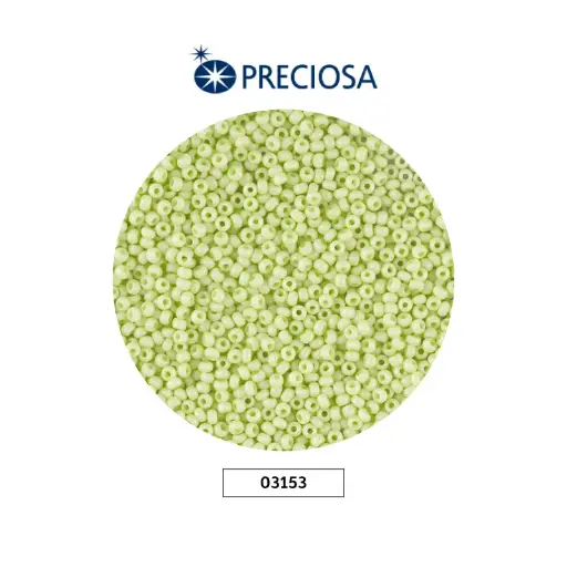 [09818] Mostacilla checa preciosa 10/0 2mm 03153 verde pastel x 500g