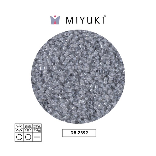 [16263] Miyuki delica 11/0 DB2392 color lined pewter x 50g