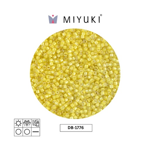 [17974] Miyuki delica 11/0 DB1776 while lined yellow AB x 50g