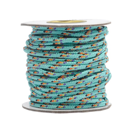 [12712] Cordon paracord 3mm aguamarina/varios #8 x rollo 10m