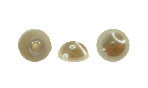 [13791] Media perla sintetica base plana 1H 10mm cream CX-902 x und