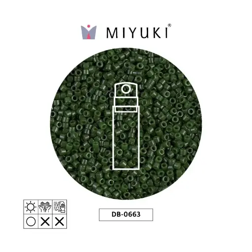 [15390] Miyuki delica 11/0 DB0663 opaco verde x 10g