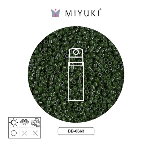 [15390] Miyuki delica 11/0 DB0663 opaco verde x10g