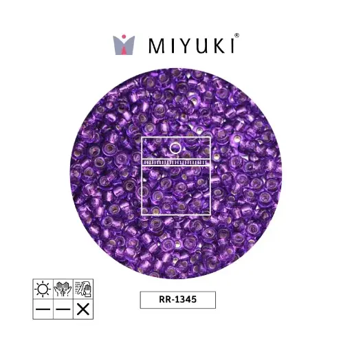 [00360] Mostacilla Miyuki rocalla 11/0 RR1345 silver lined dark lilac x 25g