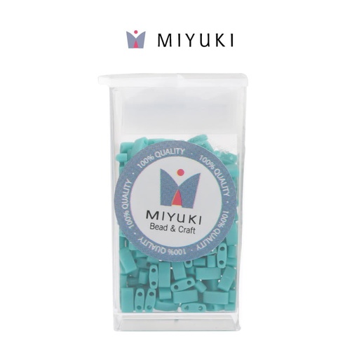 [31249] Miyuki half tila 5x2.3x1.9mm HTL0412 opaco azul turquesa verde x 10G