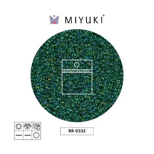 [22363] Mostacilla Miyuki rocalla 15/0 RR0332 oscuro azul forrado verde x 25g