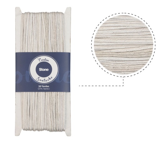 Cordon soutache N.300 lt gray 3mm x 30 yd