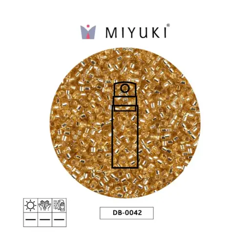 [30575] Miyuki delica 11/0 DB0042 dorado forrado cristal x 10gr