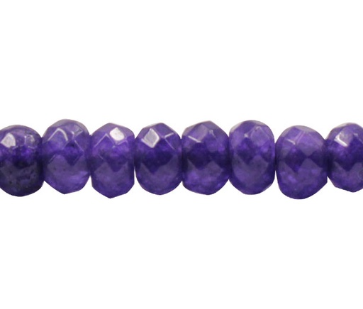 Rondela facetada 3x4mm jade morado x 135unds