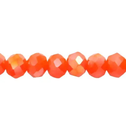 [07197] Murano rondela facetada 3mm salmon mate 79AB x aprox 110unds