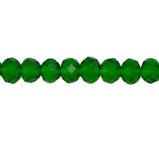 [23366] Murano rondela facetada 4mm emerald 12 x aprox110unds