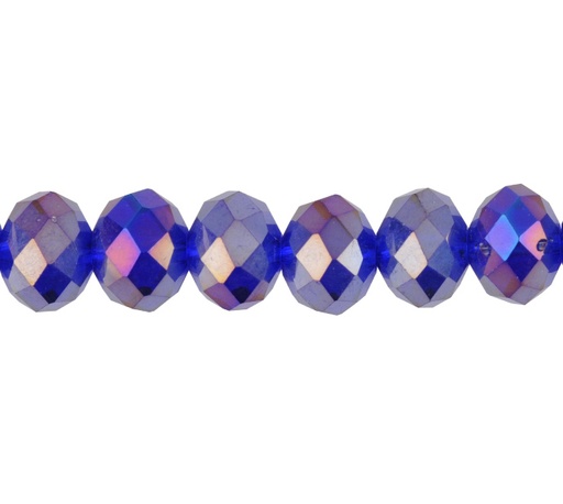 [14874] Murano rondela facetada 8mm capri blue 4AB x aprox 60unds
