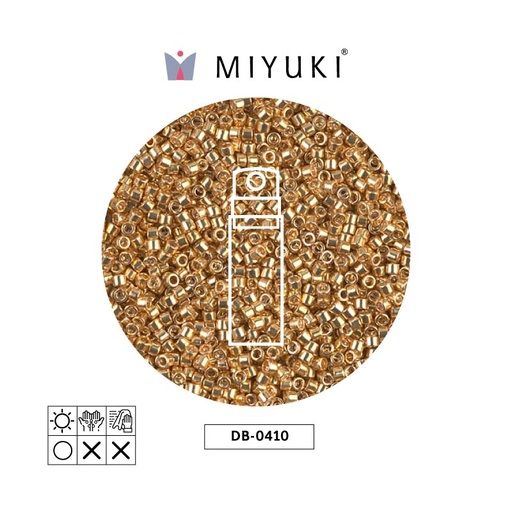[29601] Miyuki delica 11/0 DB0410 metalizado amarillo dorado x 10gr