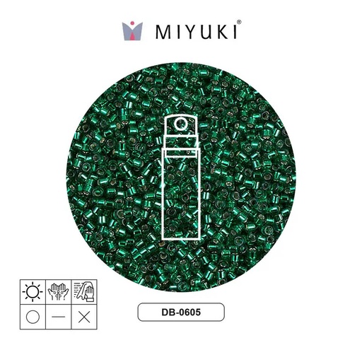 [29604] Miyuki delica 11/0 DB0605 silver lined emerald x 10gr