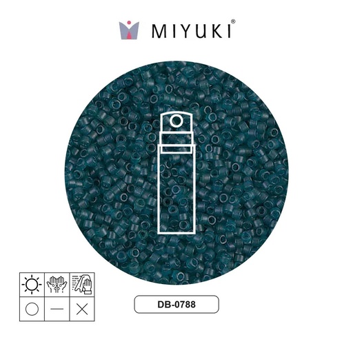 [29621] Miyuki delica 11/0 DB0788 mate transparente azul z x 10g