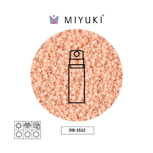 [28711] Miyuki delica 11/0 DB1512 mate opaco claro durazno x 10g