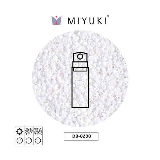 [31094] Miyuki delica 11/0 DB0200 opaco tiza blanco x 10g