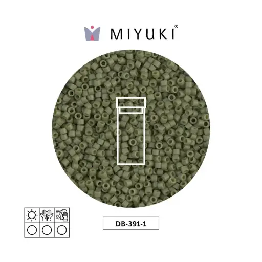 [18401] Miyuki delica 11/0 DB0391-1 opaco verde satinado x 3g