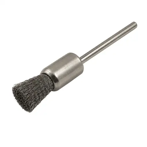 [19555] Steel Wire End Brush. Shank size: 3/32” BUF-014