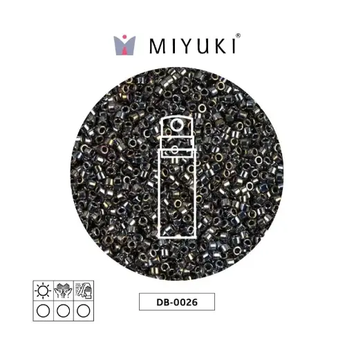 [04030] Miyuki delica 11/0 DB0026 metalizado steel AB x 10g