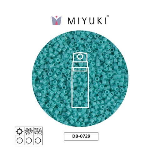 [29612] Miyuki delica 11/0 DB0729 azul turquesa opaco x 10gr