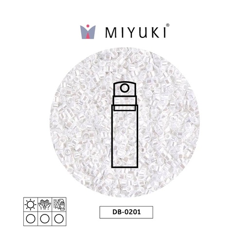 Miyuki delica 11/0 DB0201 white pearl x 10gr
