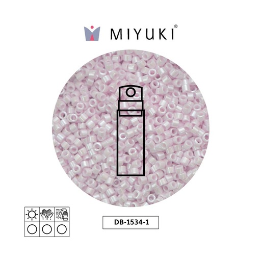 [31106] Miyuki delica 11/0 DB1534-1 pálido rosa Ceylon perlado x 10g