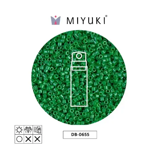 [29605] Miyuki delica 11/0 DB0655 opaco kelly verde x 10gr