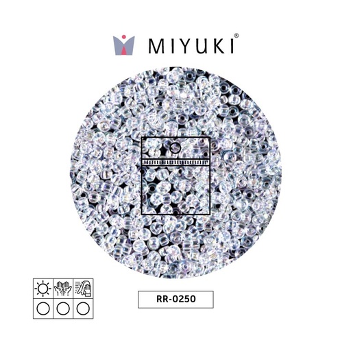 [26040] Mostacilla Miyuki rocalla 11/0 RR0250 cristal AB x 25g