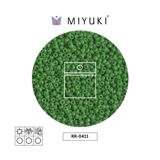[31322] Mostacilla Miyuki rocalla 11/0 RR0411 opaque green x 25g