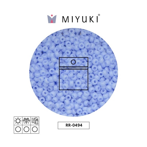 [14422] Mostacilla Miyuki rocalla 11/0 RR0494 opaco bebé azul x 25g