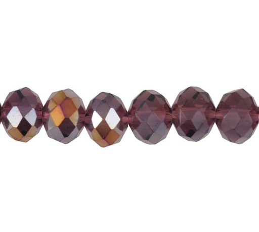 [23365] Murano rondela facetada 8mm amatista 18AB x aprox 60unds