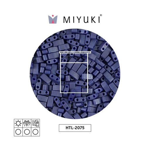 [31303] Miyuki half tila 5x2.3x1.9mm HTL2075 mate opaco azul brillo x 10G