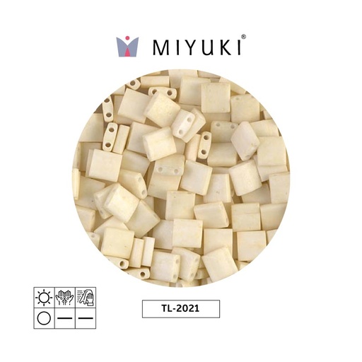 [12984] Miyuki tila 5x5x1.9mm TL2021 mate opaco crema x 50g