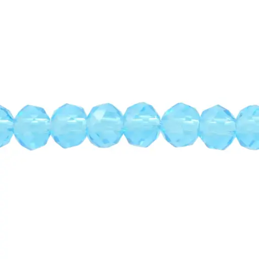 [07213] Murano rondela facetada 3mm aquamarine 09 x 110 unds