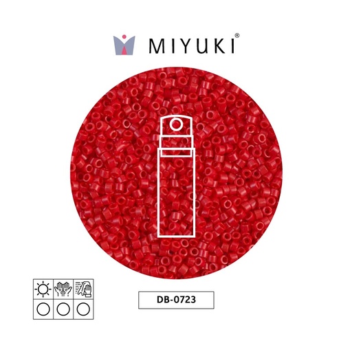 [29609] Miyuki delica 11/0 DB0723 opaco oscuro rojo x 10g
