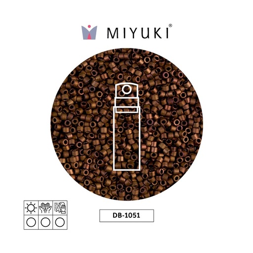 [30588] Miyuki delica 11/0 DB1051 mate metalizado bronze/gold AB x 10gr