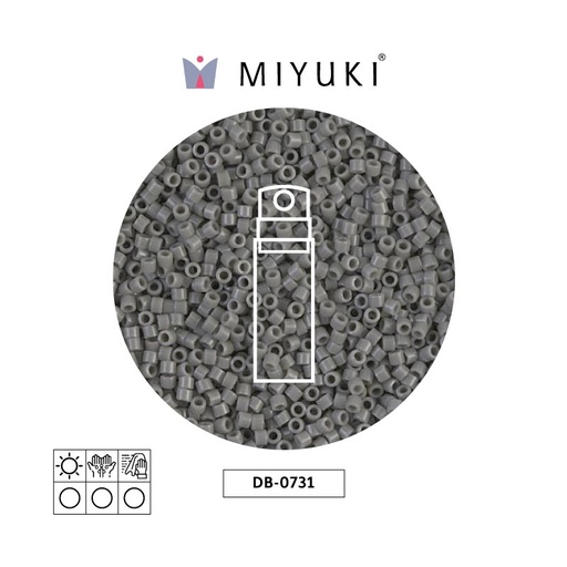[30371] Miyuki delica 11/0 DB0731 opaco gris x 10gr