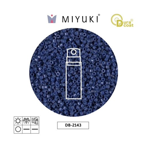 [10520] Miyuki delica 11/0 DB2143 duraco opaco azul x 10g
