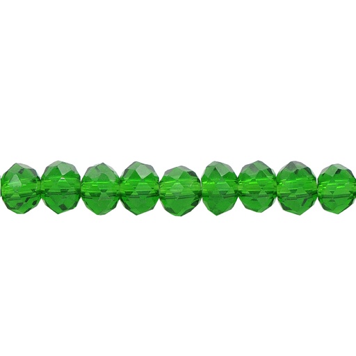 [10263] Murano rondela facetada 3mm emerald 7 x 140und