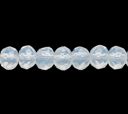 [15041] Murano rondela facetada 6mm white opal 55 x aprox 80unds