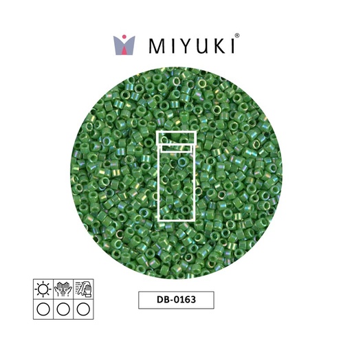[22237] Miyuki delica 11/0 DB0163 opaco verde AB x 3g
