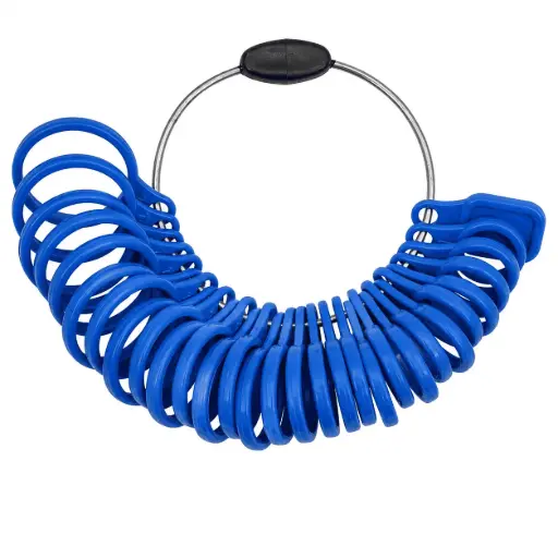 [08028] Blue Plastic Ring Sizer Gauge GAU-967