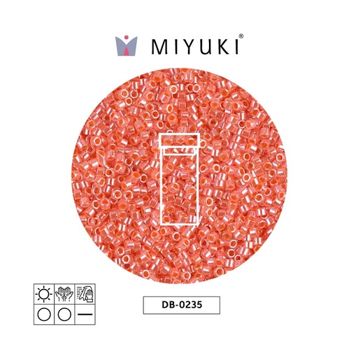 [24080] Miyuki delica 11/0 DB0235 salmon Ceylon perlado x 3g
