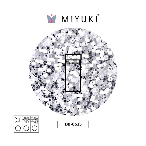 [25563] Miyuki delica 11/0 DB0635 satinado blanco x 3g